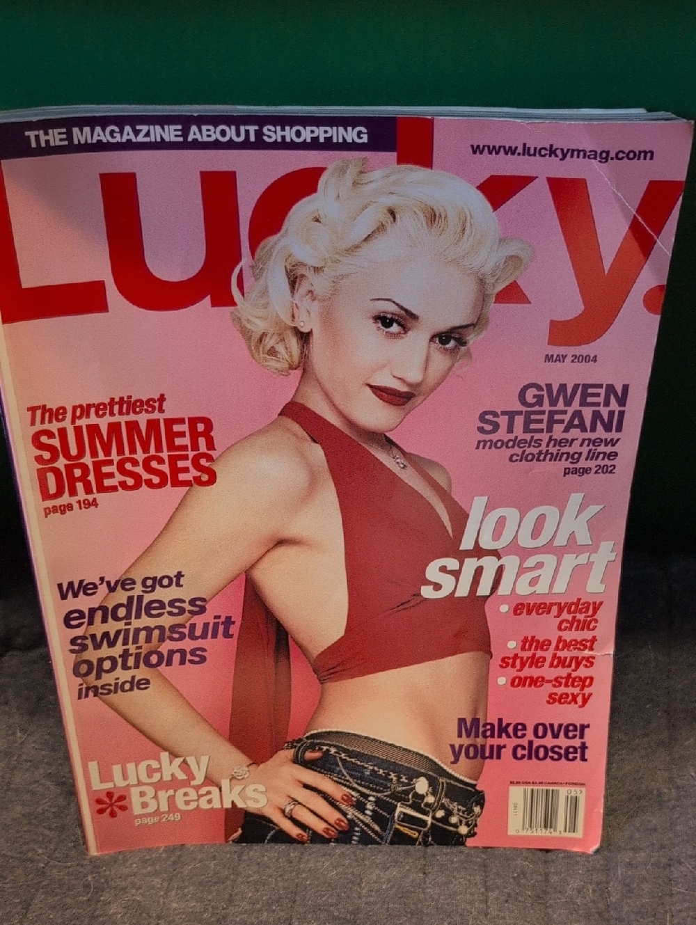 Lucky Magazine May 2004 - Gwen Stefani Cover, Pink & Red